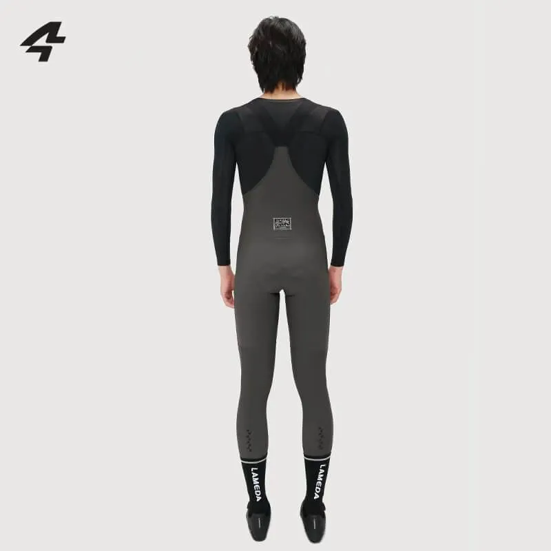 Men's High Waist Warm Bib Cycling Pants