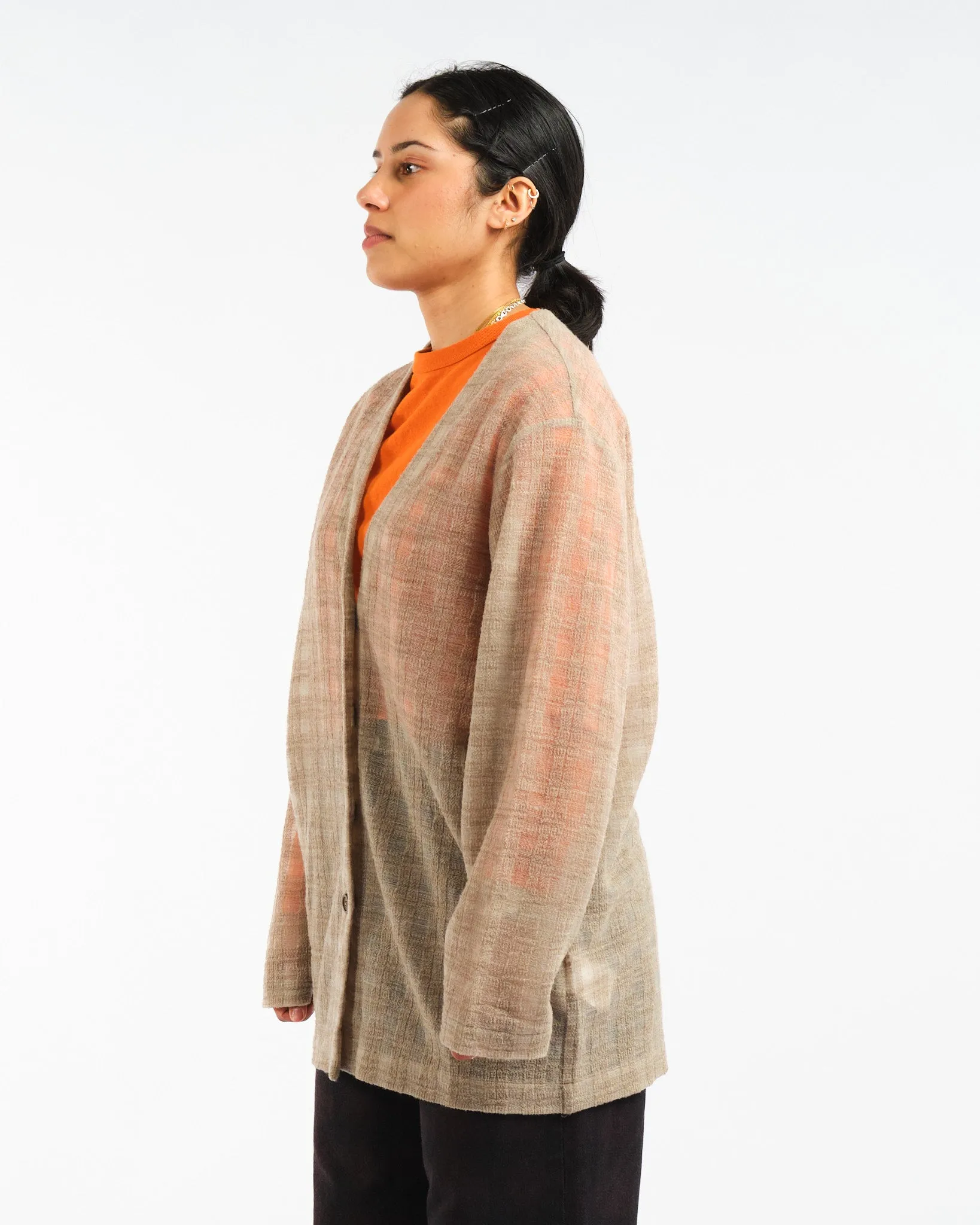 Midline Cardigan Grey Disintegration Check