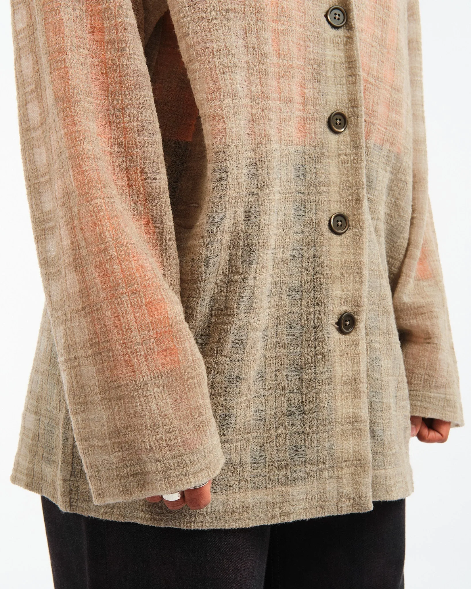 Midline Cardigan Grey Disintegration Check