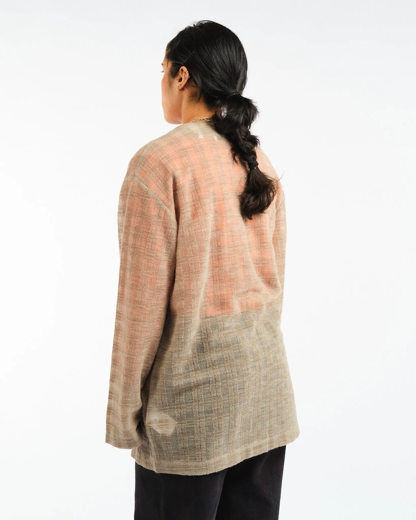 Midline Cardigan Grey Disintegration Check