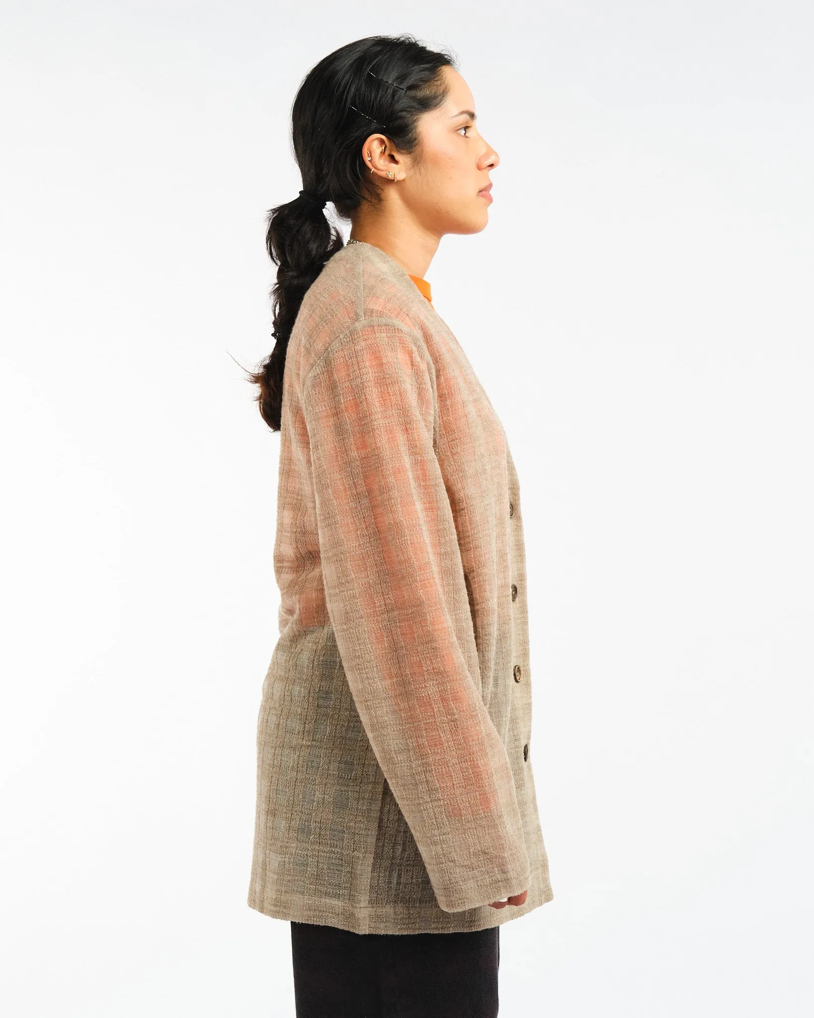 Midline Cardigan Grey Disintegration Check