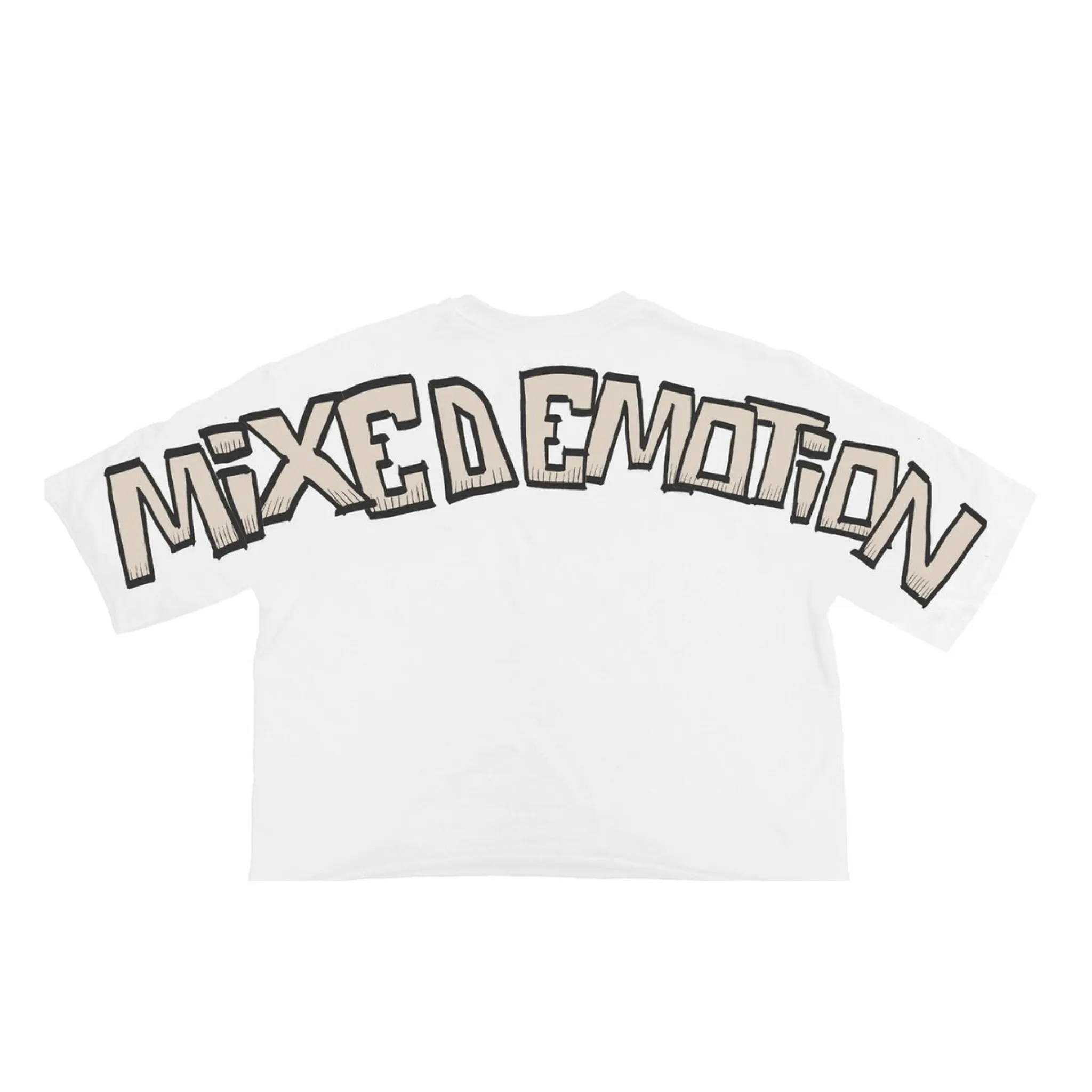 Mixed Emotion 'Pirate" Cropped Tee (White)