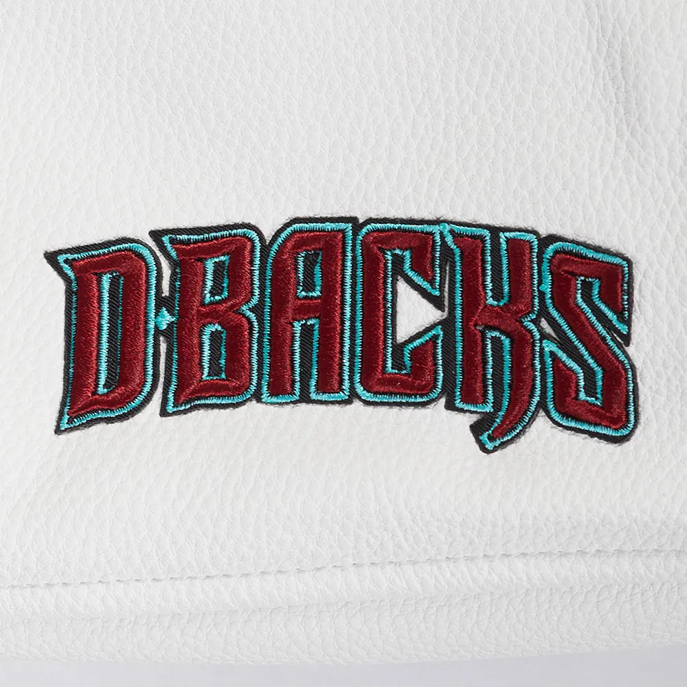 MLB ARIZONA DIAMONDBACKS CLASSIC WOMEN'S WOOL VARSITY JACKET (BLACK/WHITE)