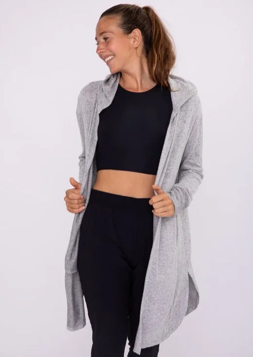 Mono B Two Tone Gray Super Soft Lightweight Cardigan