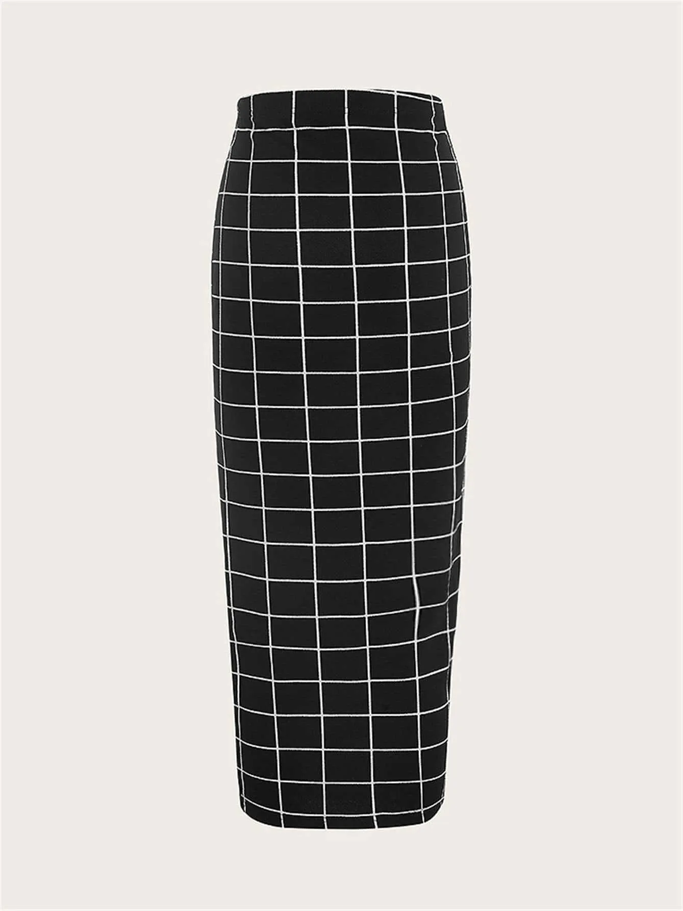 Mulvari Grid Pencil Skirt