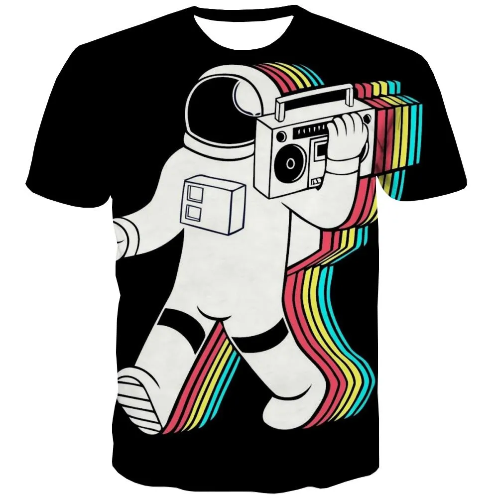 Music T-shirt Men Instrument Tshirt Printed Retro Tshirts Casual Electronic T-shirts 3d