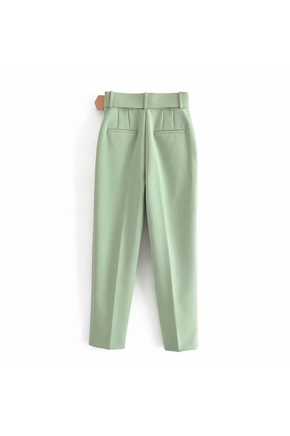 'Natalie' Belted High-Waist Pants (Multi Color)