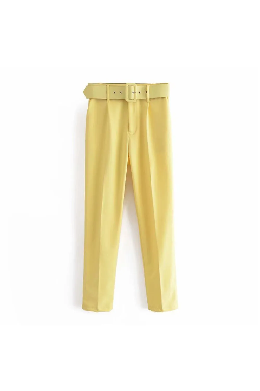 'Natalie' Belted High-Waist Pants (Multi Color)