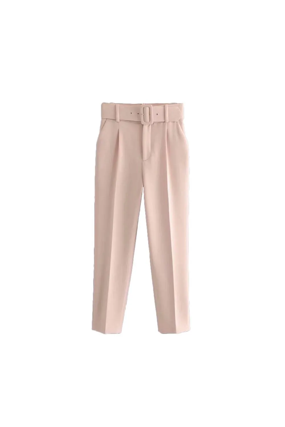 'Natalie' Belted High-Waist Pants (Multi Color)