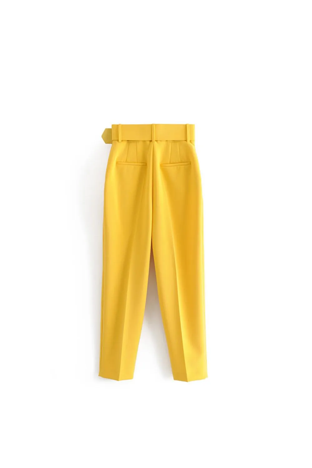 'Natalie' Belted High-Waist Pants (Multi Color)