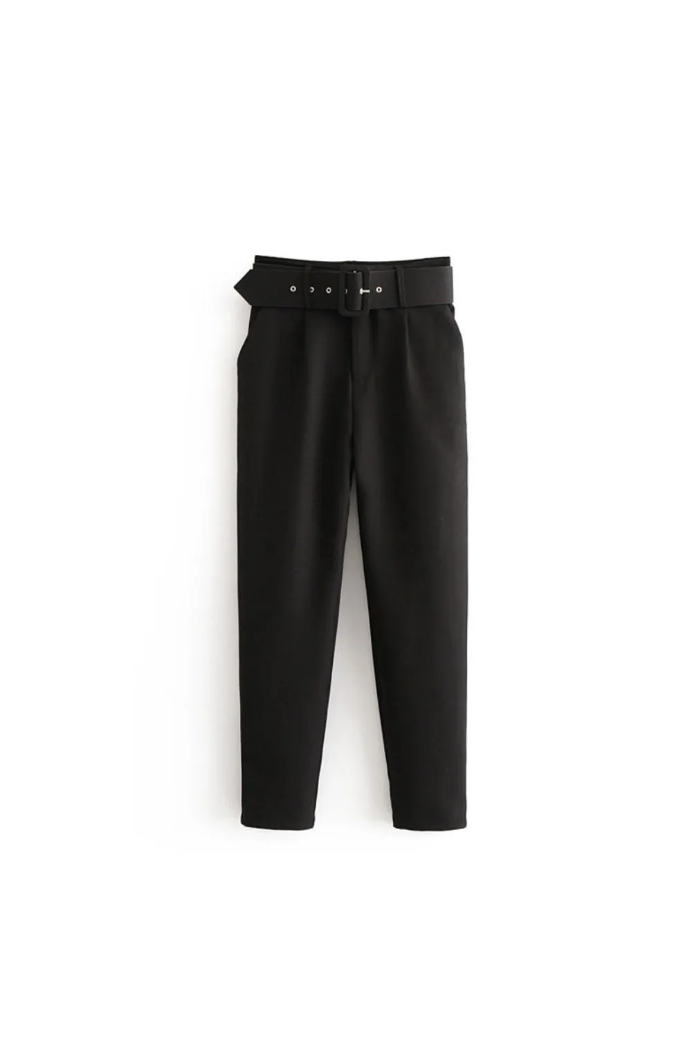 'Natalie' Belted High-Waist Pants (Multi Color)