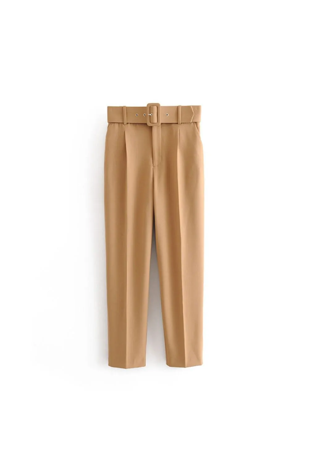 'Natalie' Belted High-Waist Pants (Multi Color)