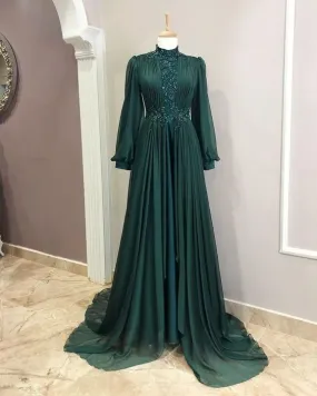 New Arrival Elegant prom Dress Long Sleeve Evening Gowns Prom Dress   fg1474