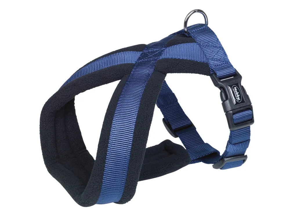 NOBBY ADJUSTABLE COMFORT HARNESS CLASSIC WAIST: 60-90 CM; W: 25/50 MM - BLUE