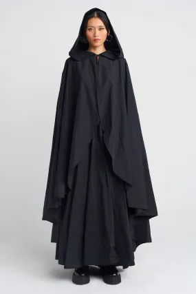 Nu Taffeta Cape Black