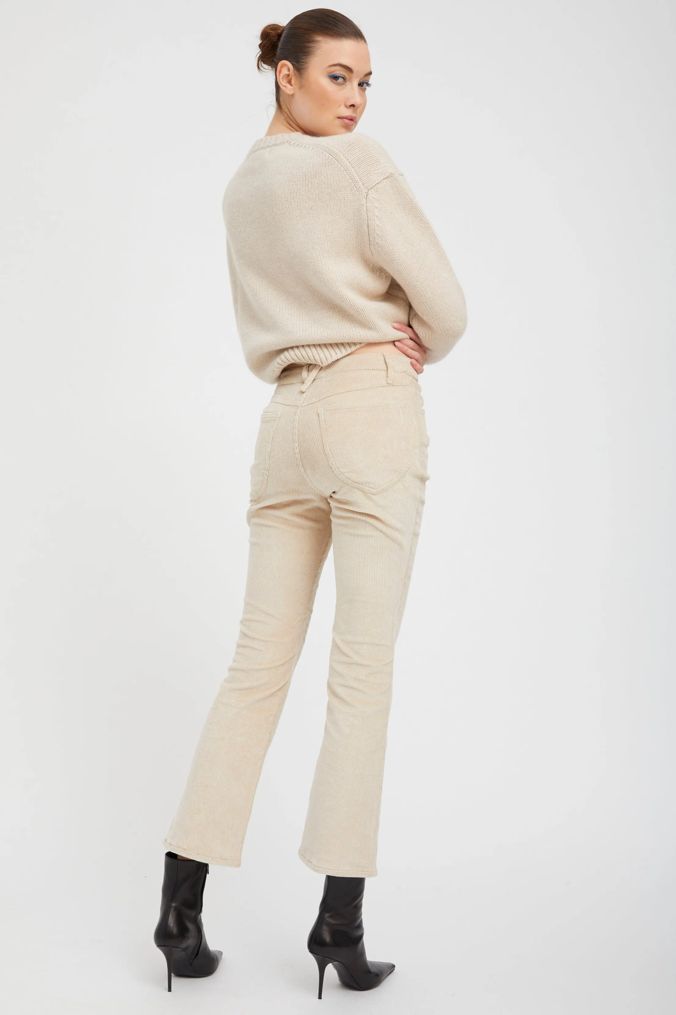 Oat Corduroy 5 Pocket Ankle Flare Pants