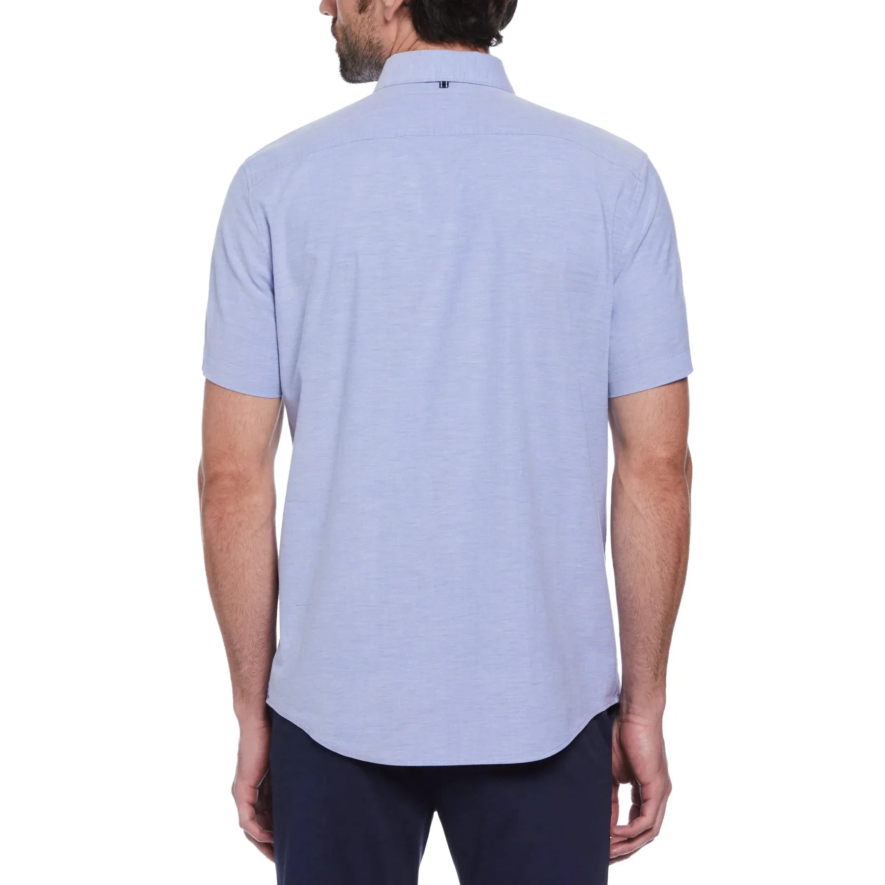 Original Penguin Ecovero Oxford Stretch Short Sleeve Shirt - Amparo Blue