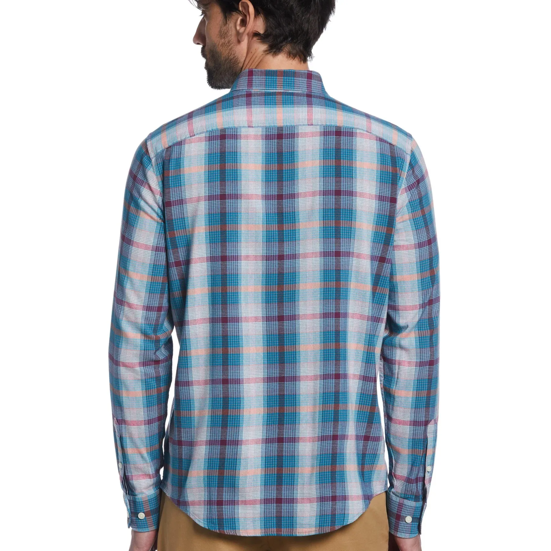 Original Penguin Multi Plaid Checkered Shirt - Mosaic Blue