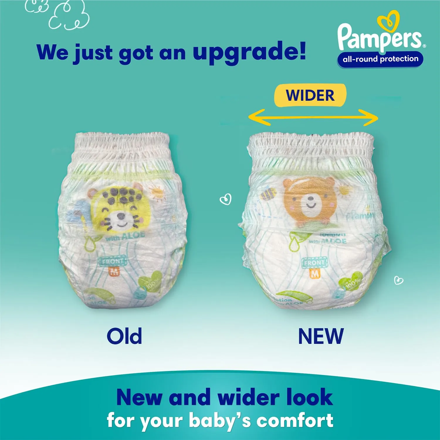 Pampers All round Protection Pants Style Baby Diapers, Medium (M) Size, 228 Count, Anti Rash Blanket, Lotion with Aloe Vera, 7-12kg Diapers