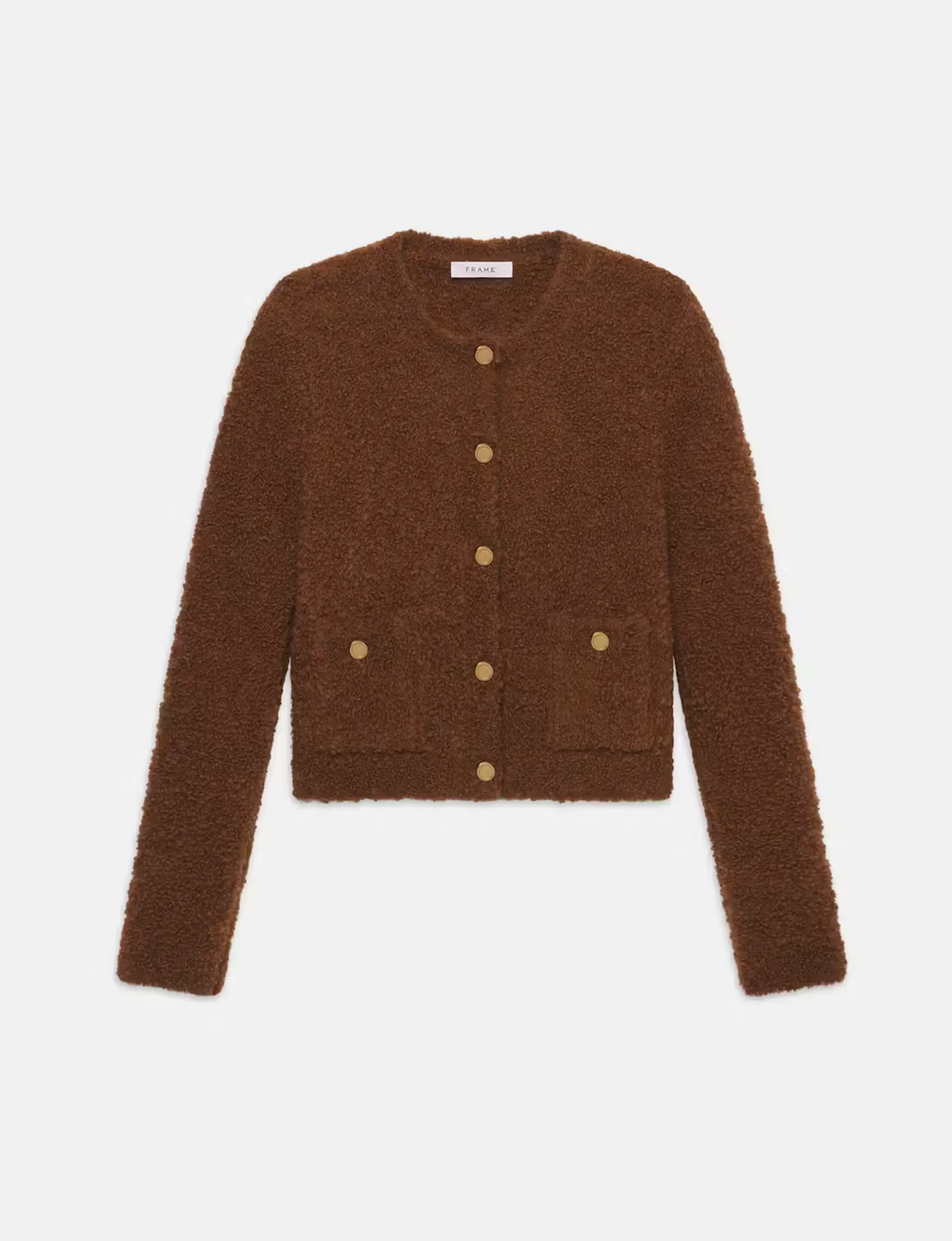 Patch Pocket Cardi, Camel