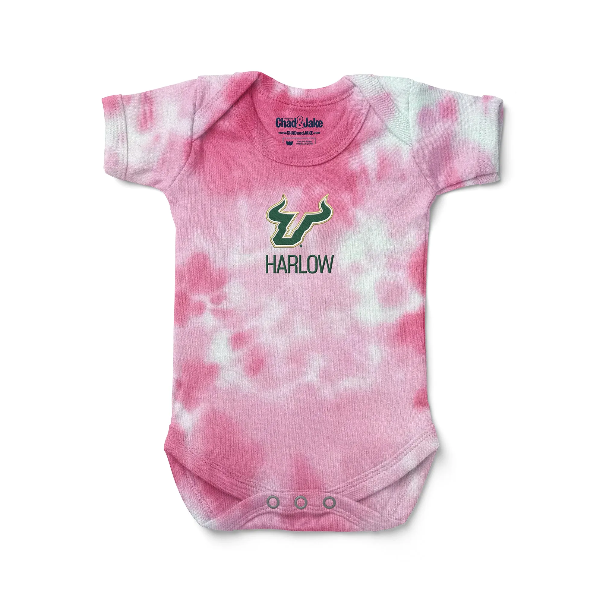 Personalized South Florida Bulls Tie Dye Bodysuit