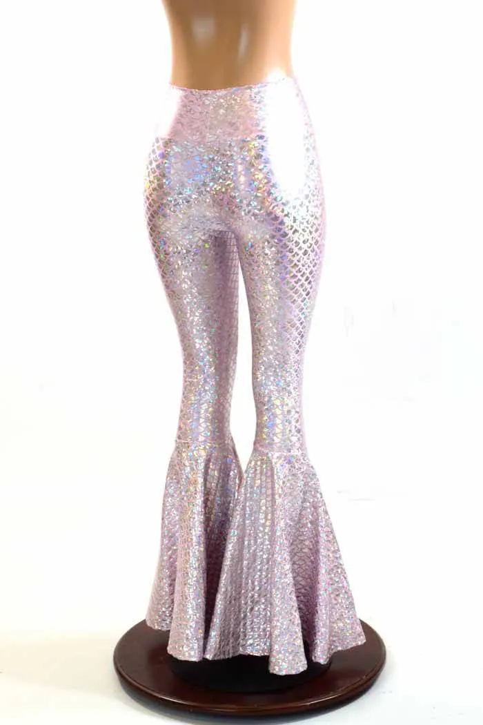 Pink Mermaid High Waist Bell Bottom Flares