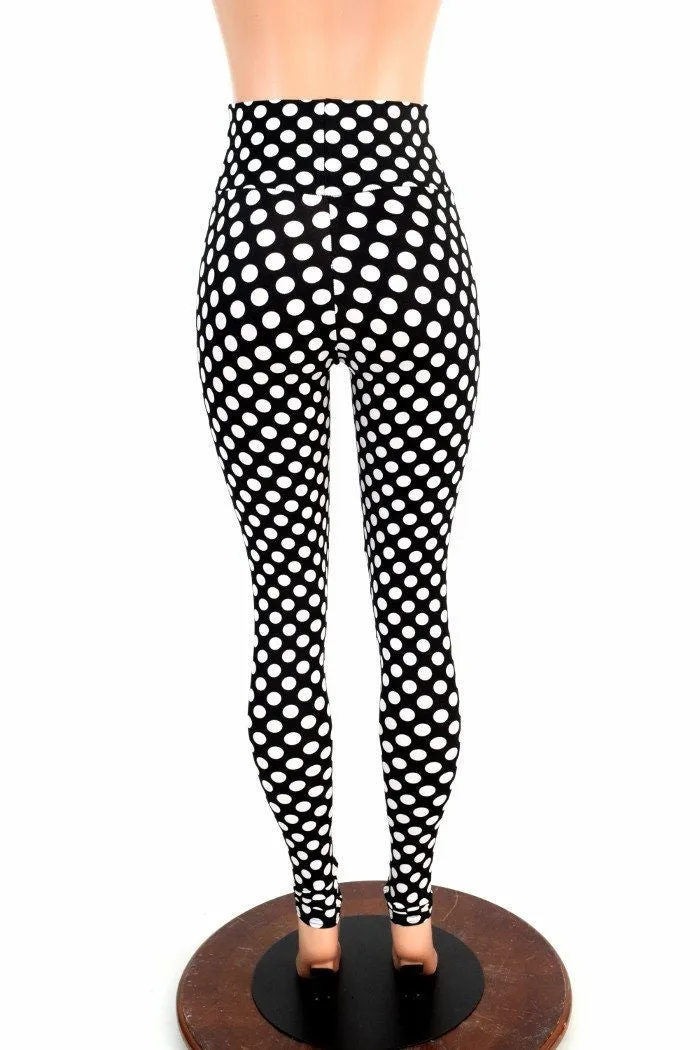 Polka Dot High Waist Pinup Leggings