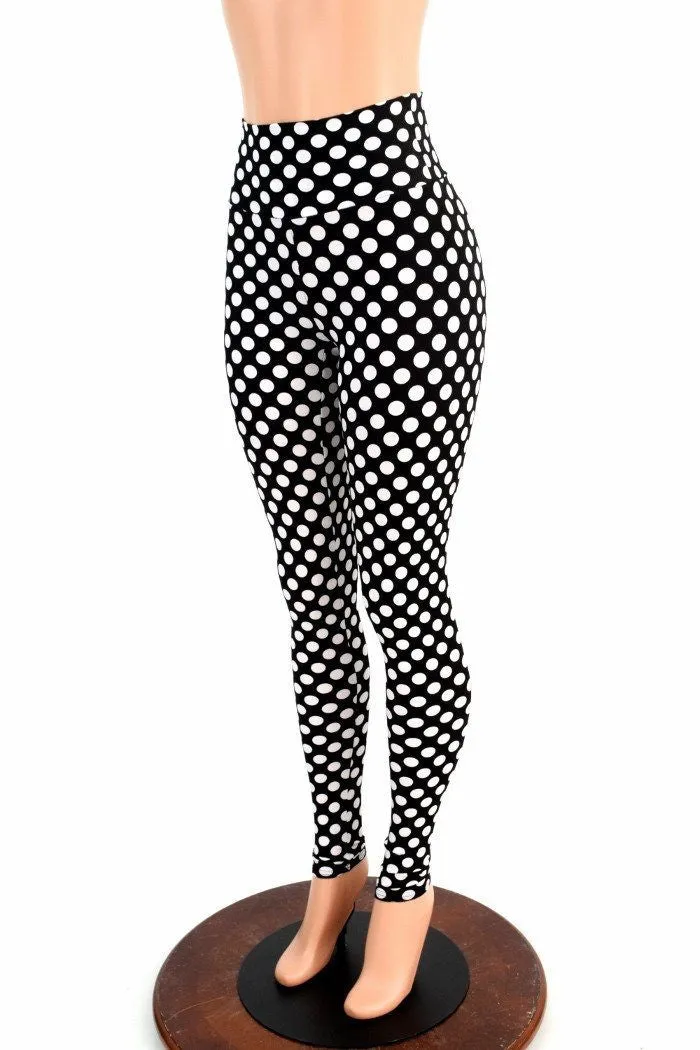 Polka Dot High Waist Pinup Leggings