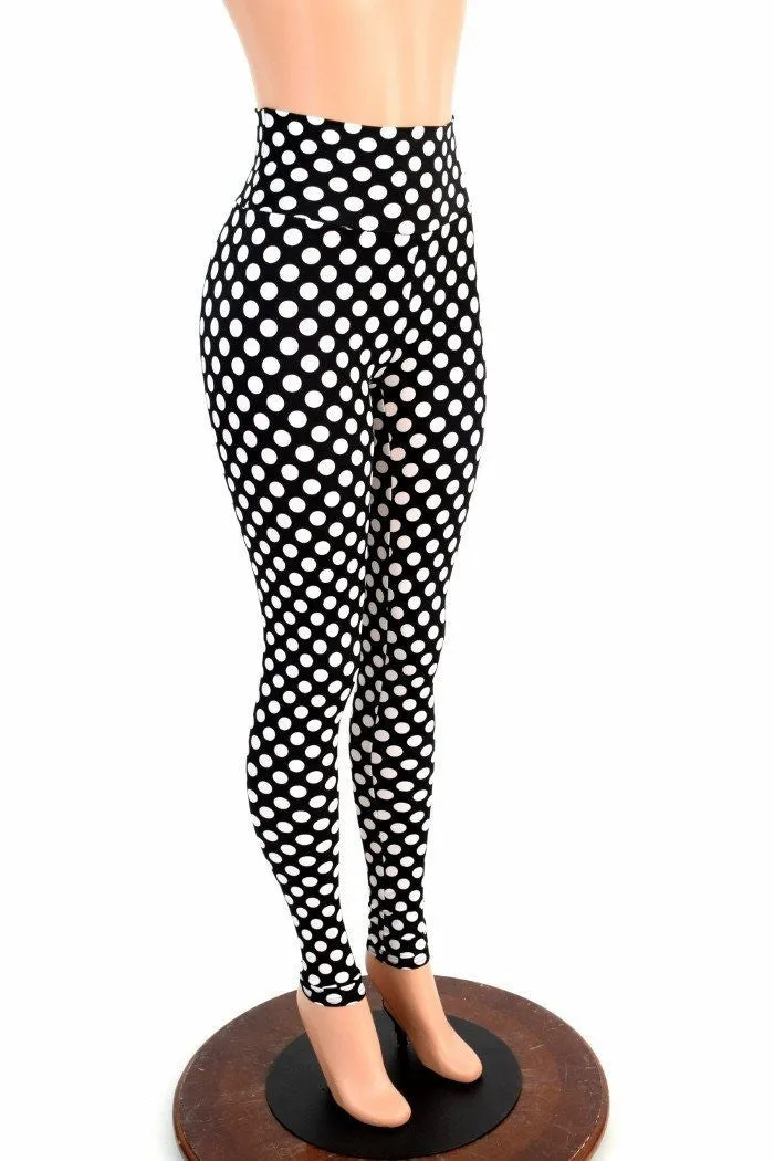 Polka Dot High Waist Pinup Leggings