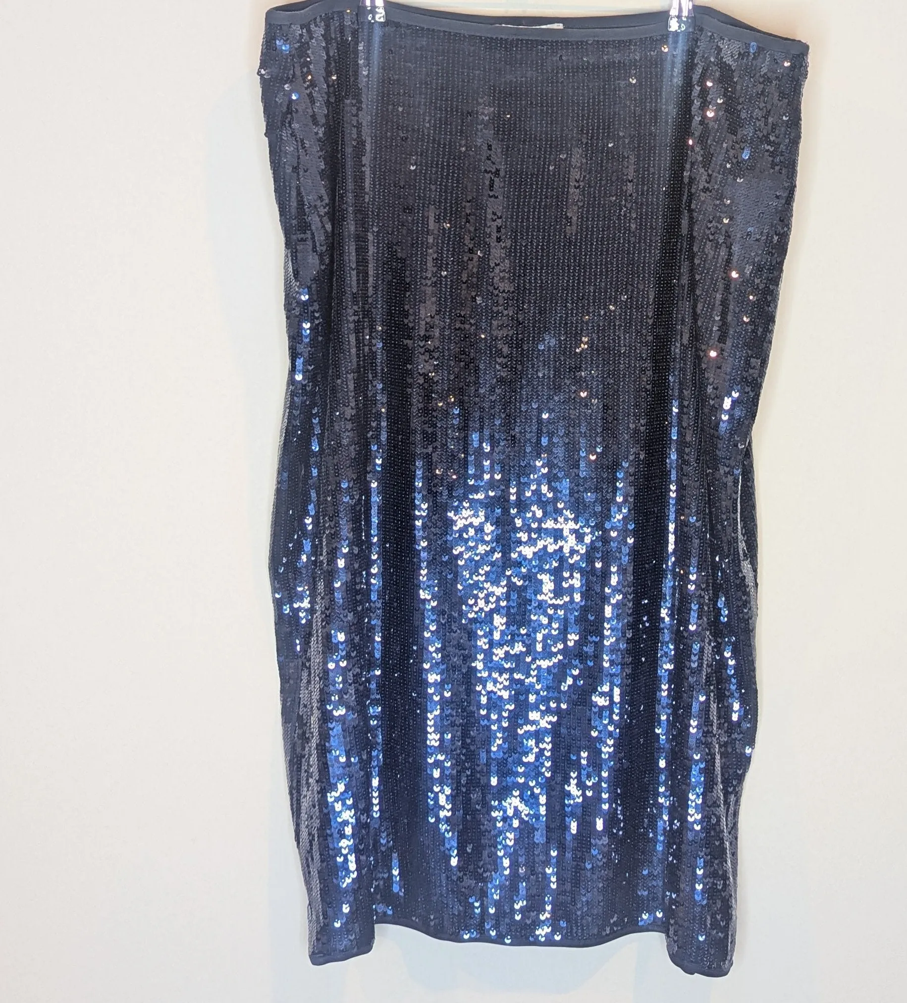 Preview Blue Stretch Sequin Skirt