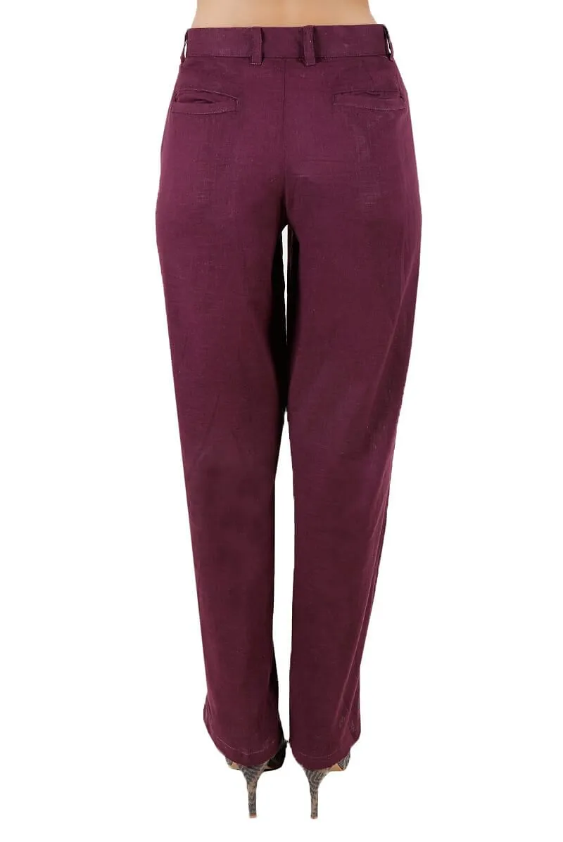 Purple Pure Cotton Pants