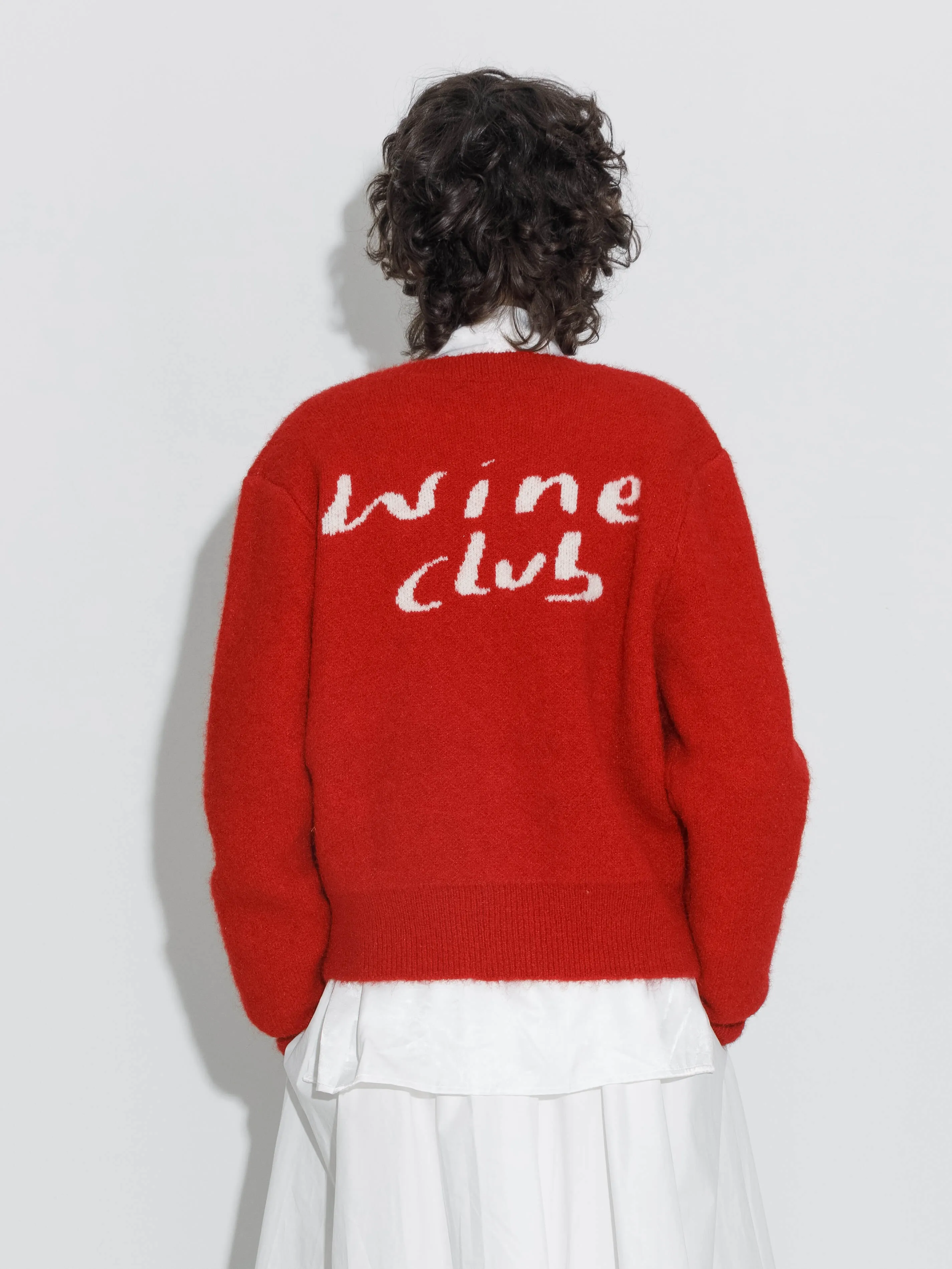 "CUBIC WINE CLUB" Cardigan