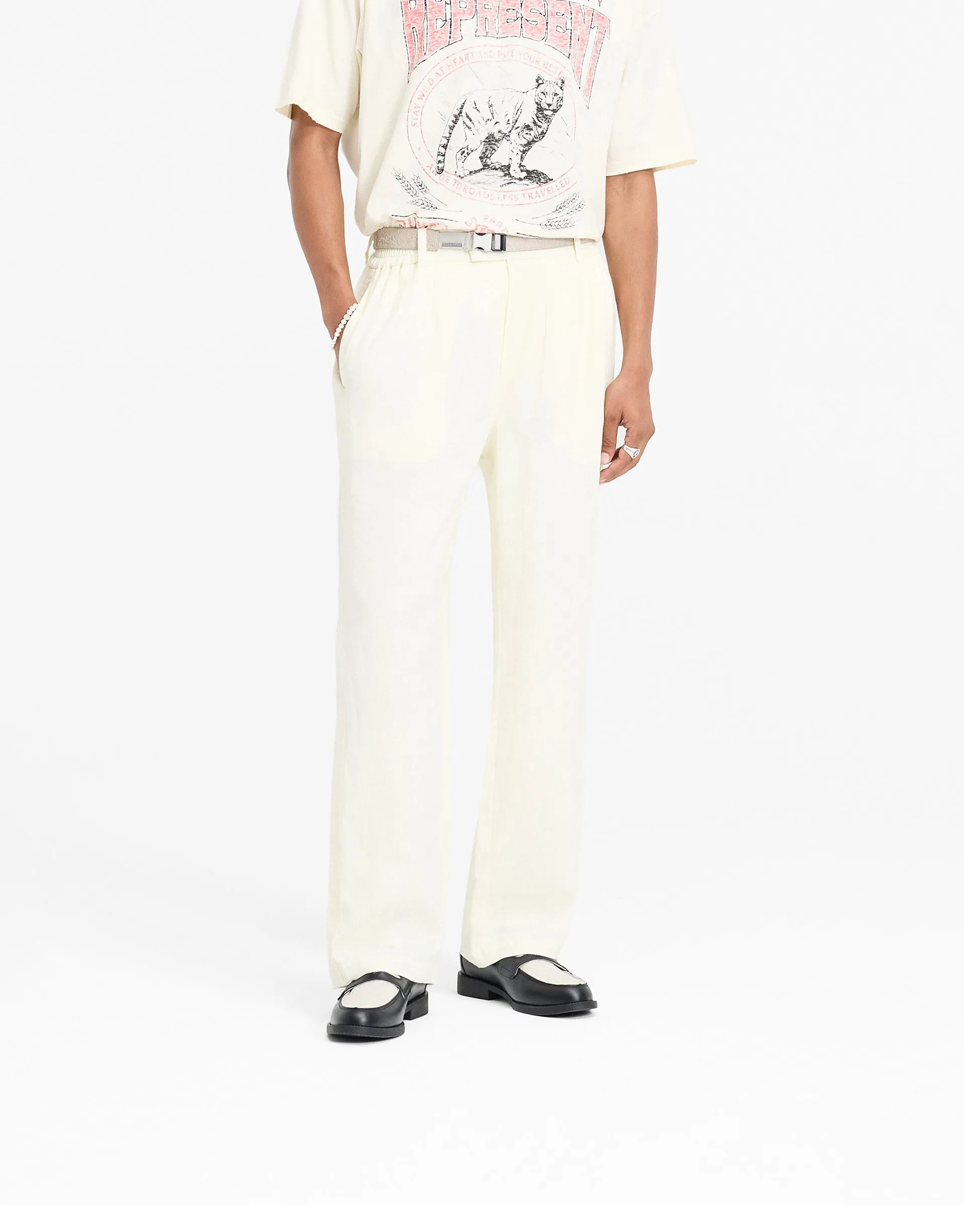 Represent X Duke   Dexter Resort Pant - Ecru