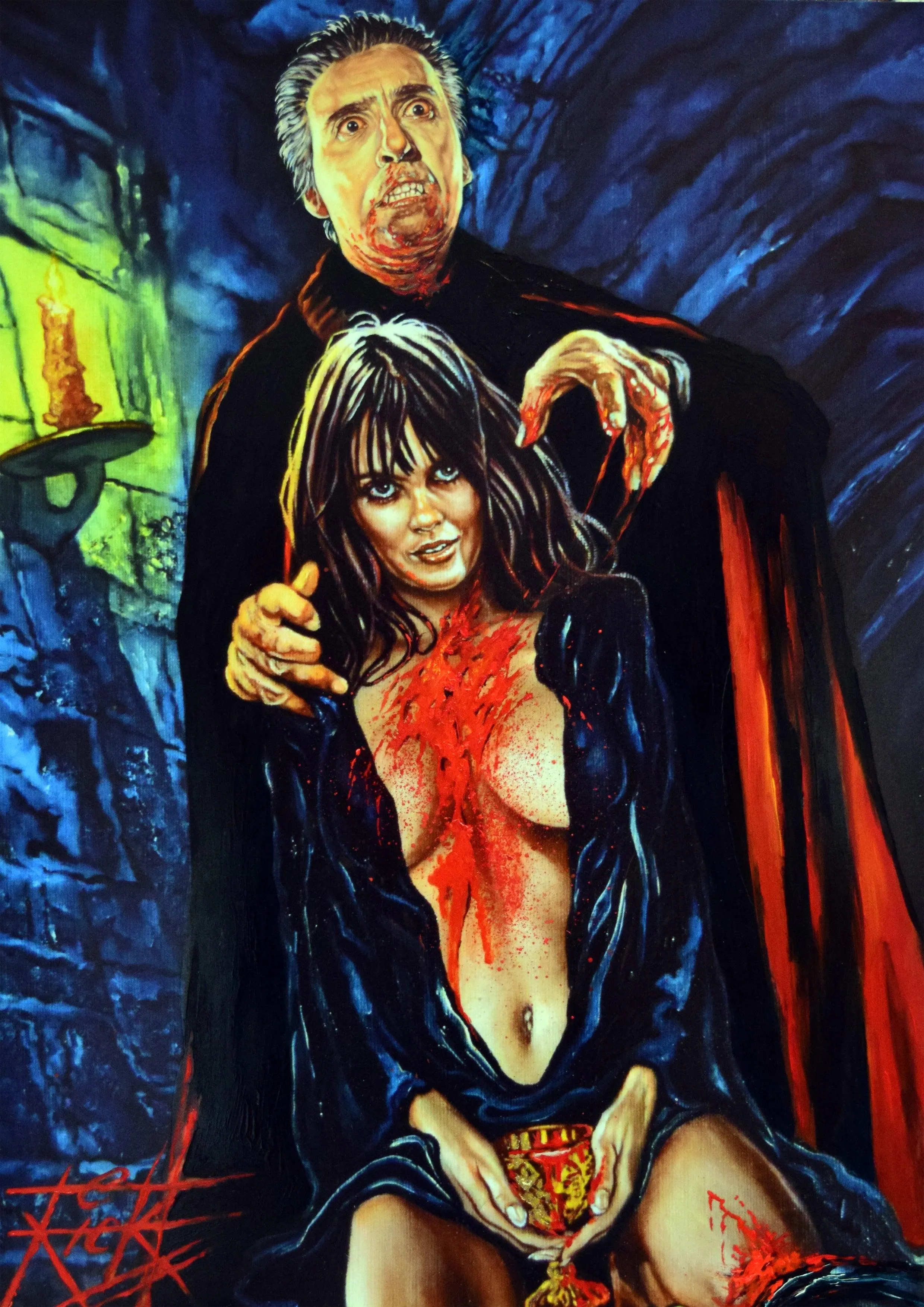 Rick Melton - Dracula AD 1972 BLOOD  - Classic Horror - Art Print