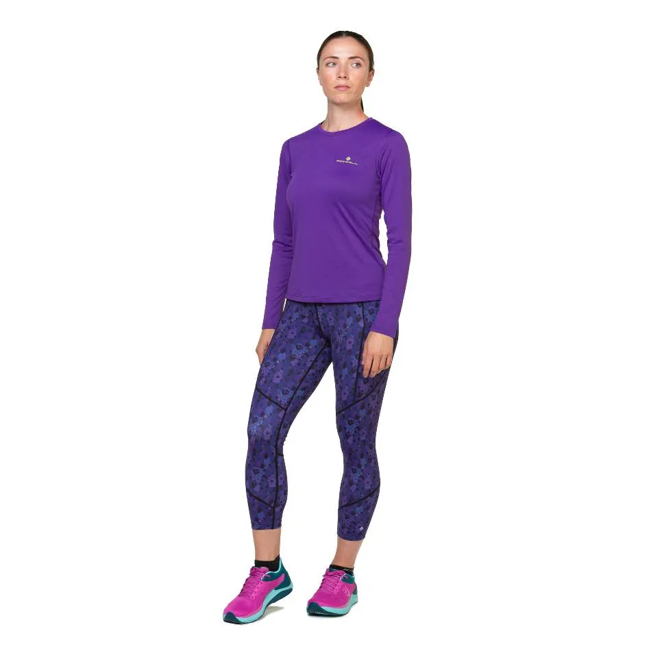 Ronhill Core Long Sleeve Tee (Womens) - Regal Purple/Acid