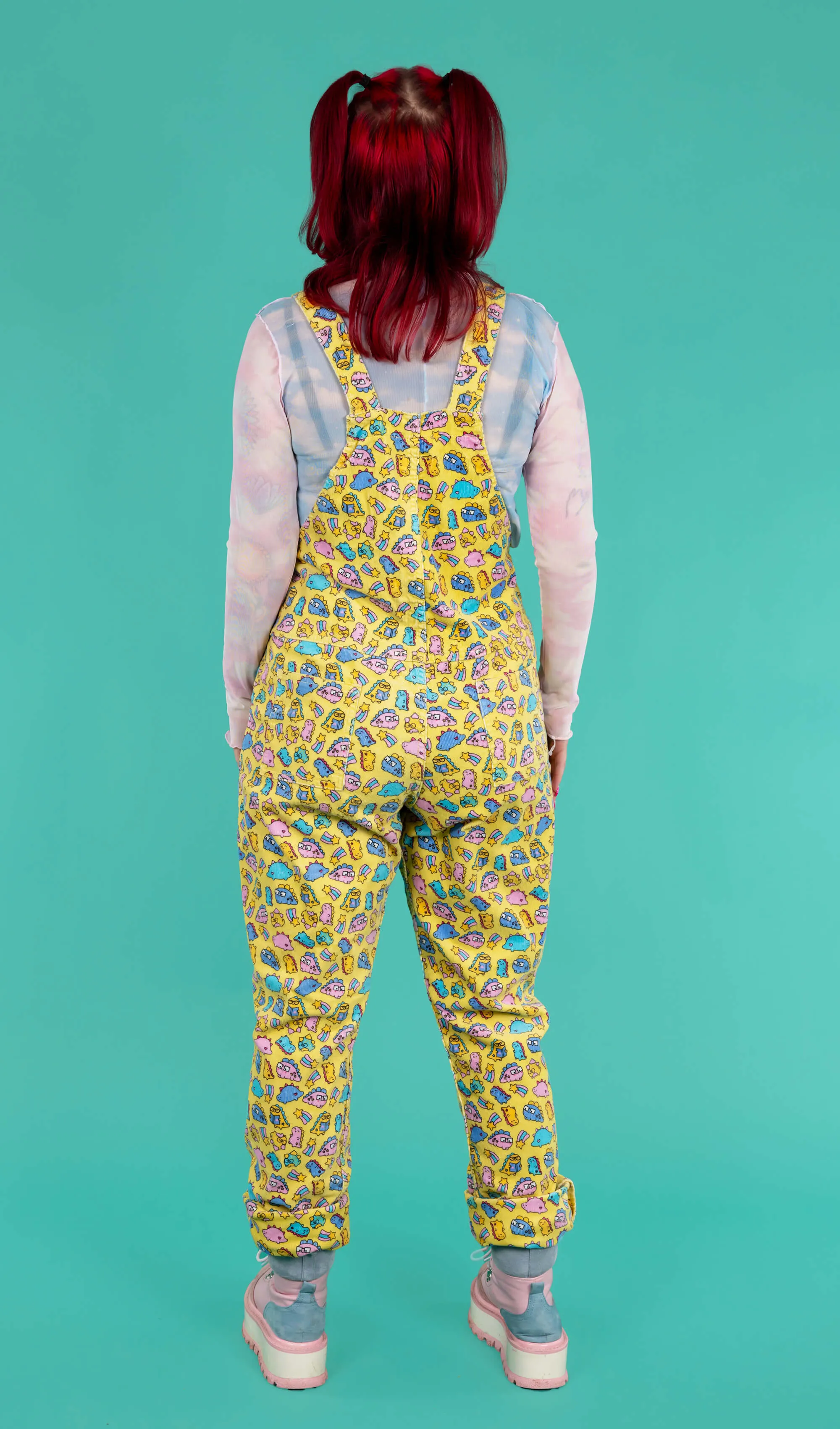 Run & Fly x Sugar & Sloth Chonky Dino Stretch Corduroy Dungarees