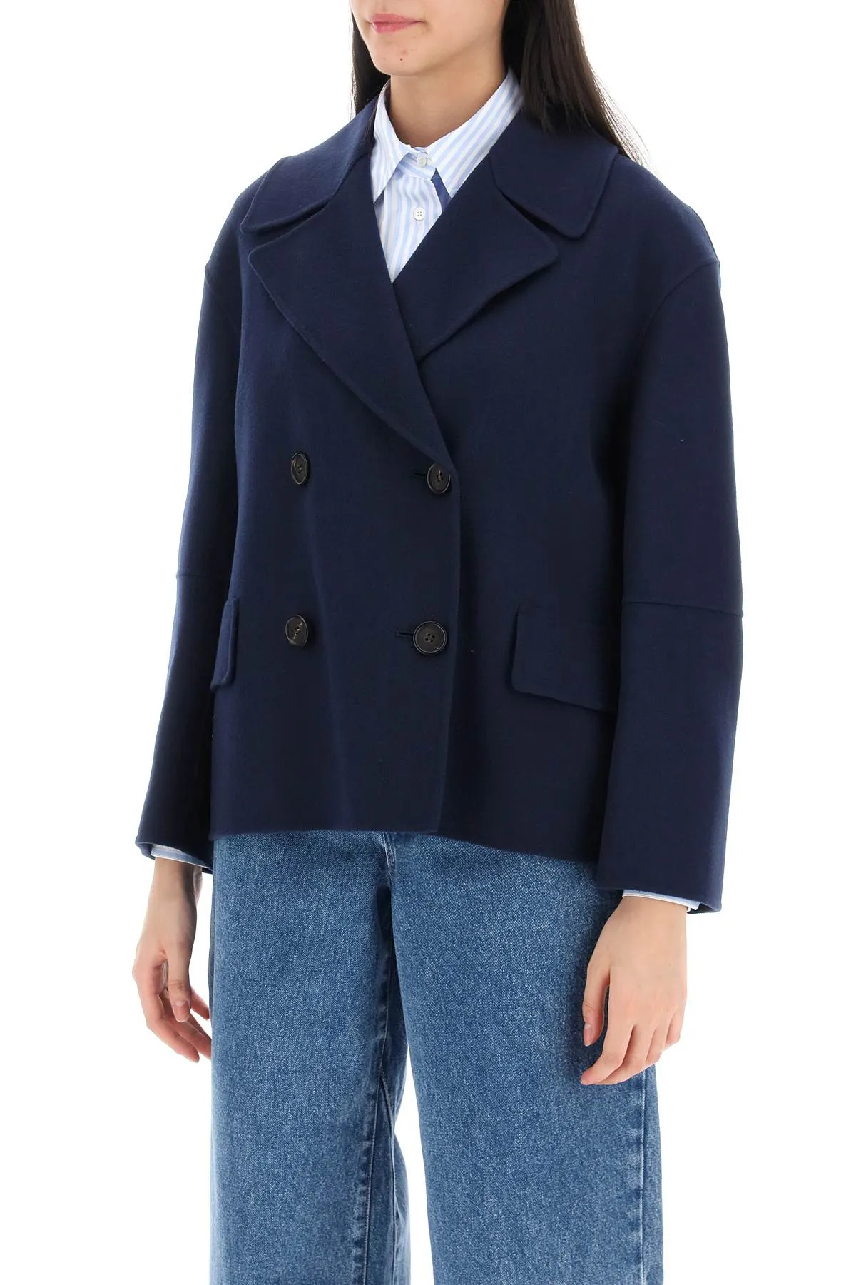 's Max Mara Cape Boxy Peacoat (Size - 38)