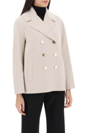 's Max Mara Margot Double-Breated Wool Peacoat (Size - 42)