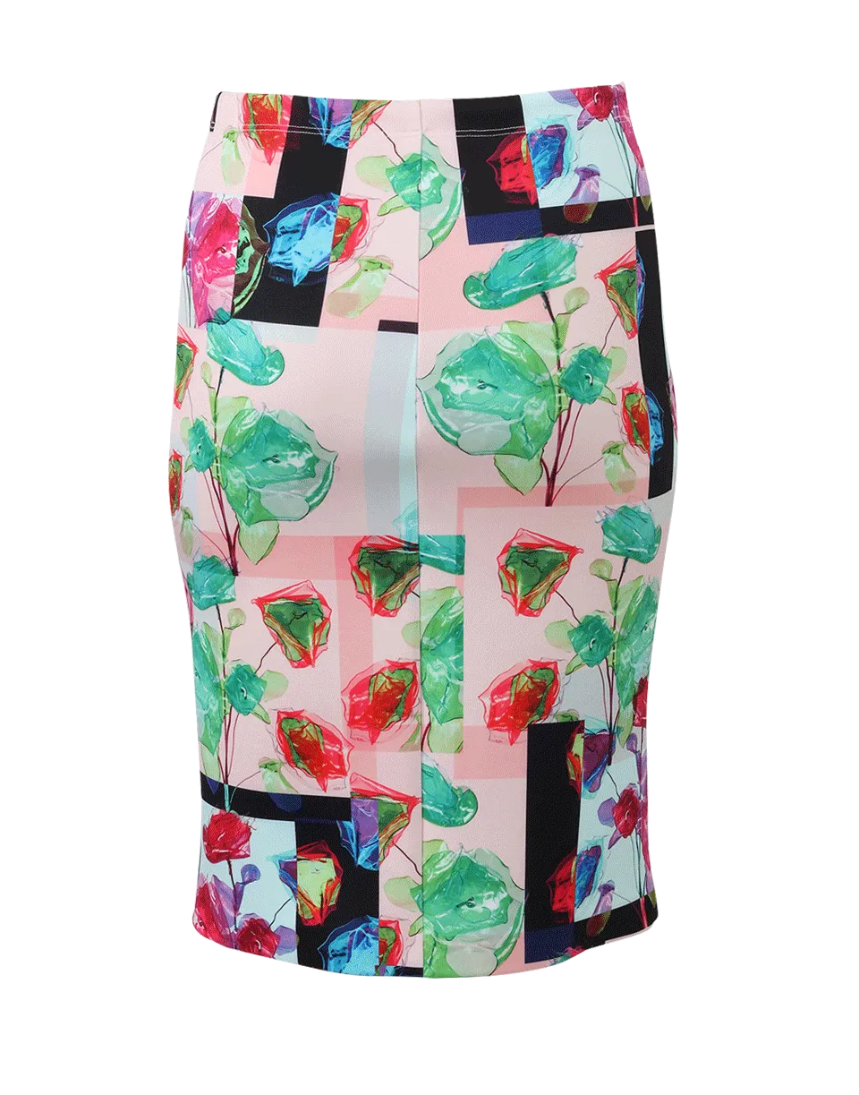 Scuba Floral Skirt