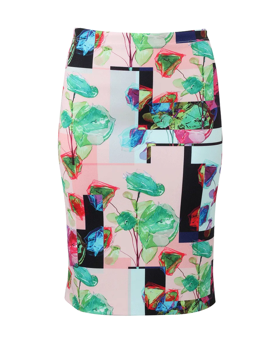 Scuba Floral Skirt