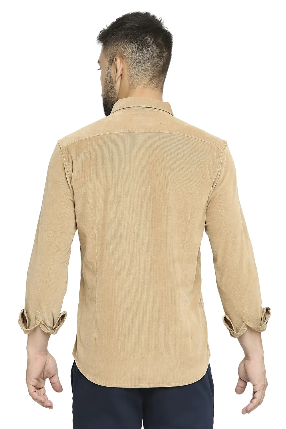 Slim Fit Cotton Corduory Stretch Shirt