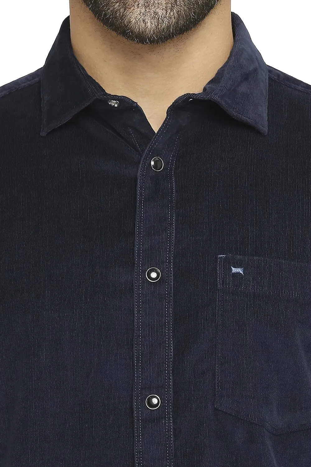 Slim Fit Cotton Corduory Stretch Shirt