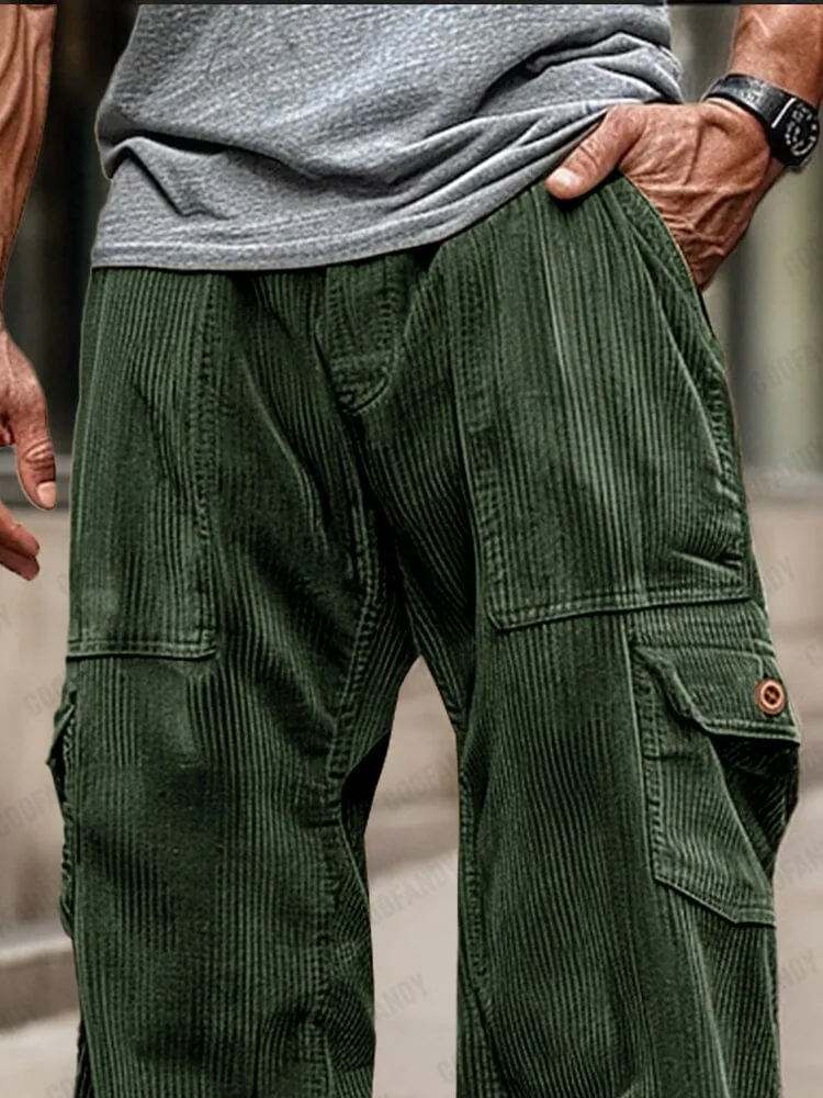 Soft Corduroy Cargo Pants