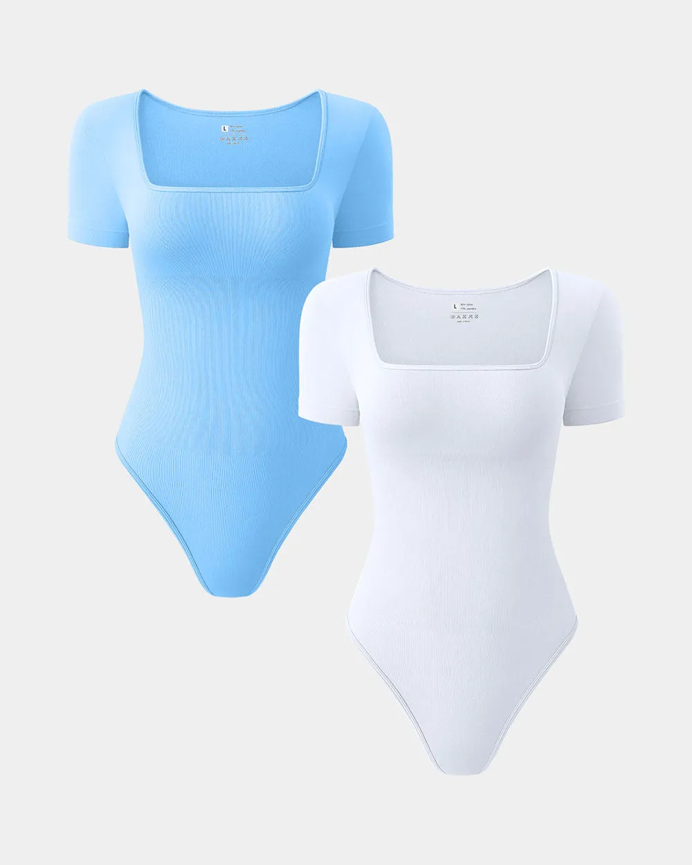 Square Neck Short Sleeve Bodysuits