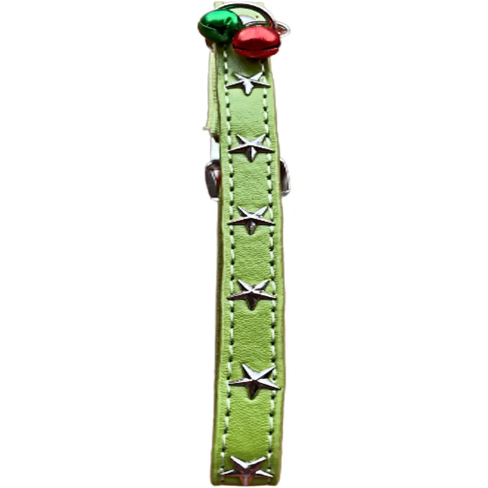 Star Cat Collar - Green Adjustable Comfortable Durable Pet Accessory