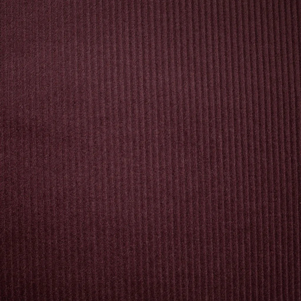 Stretch Mid Wale Corduroy Solid Plum