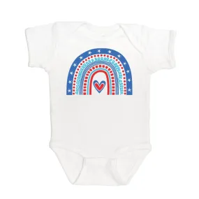 Sweet Wink Bodysuit - Patriotic Rainbow