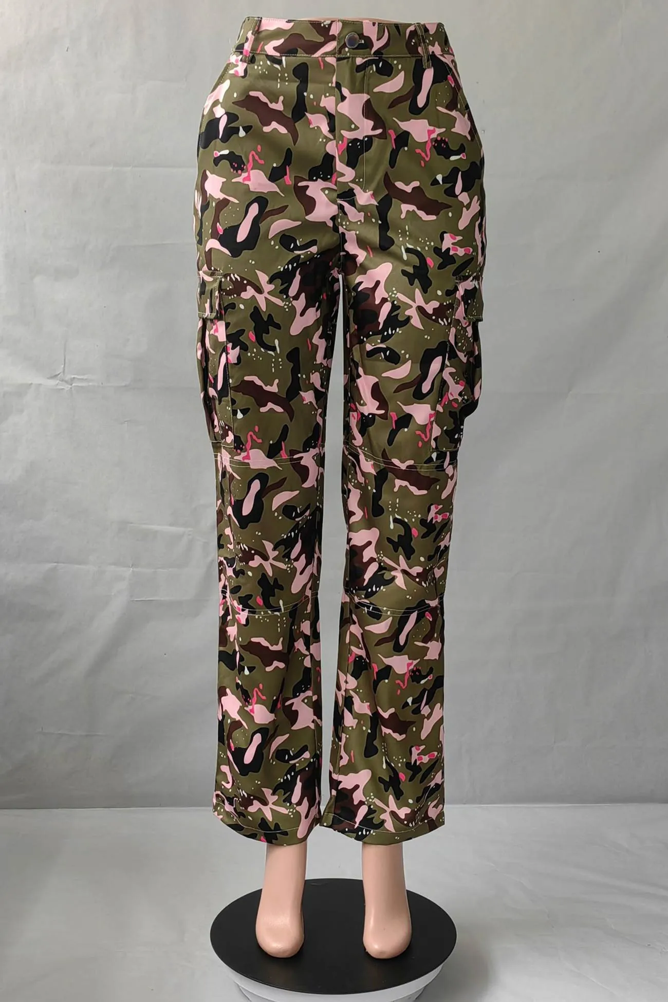 TastyHottie - Pink Camouflage High Waist Pants