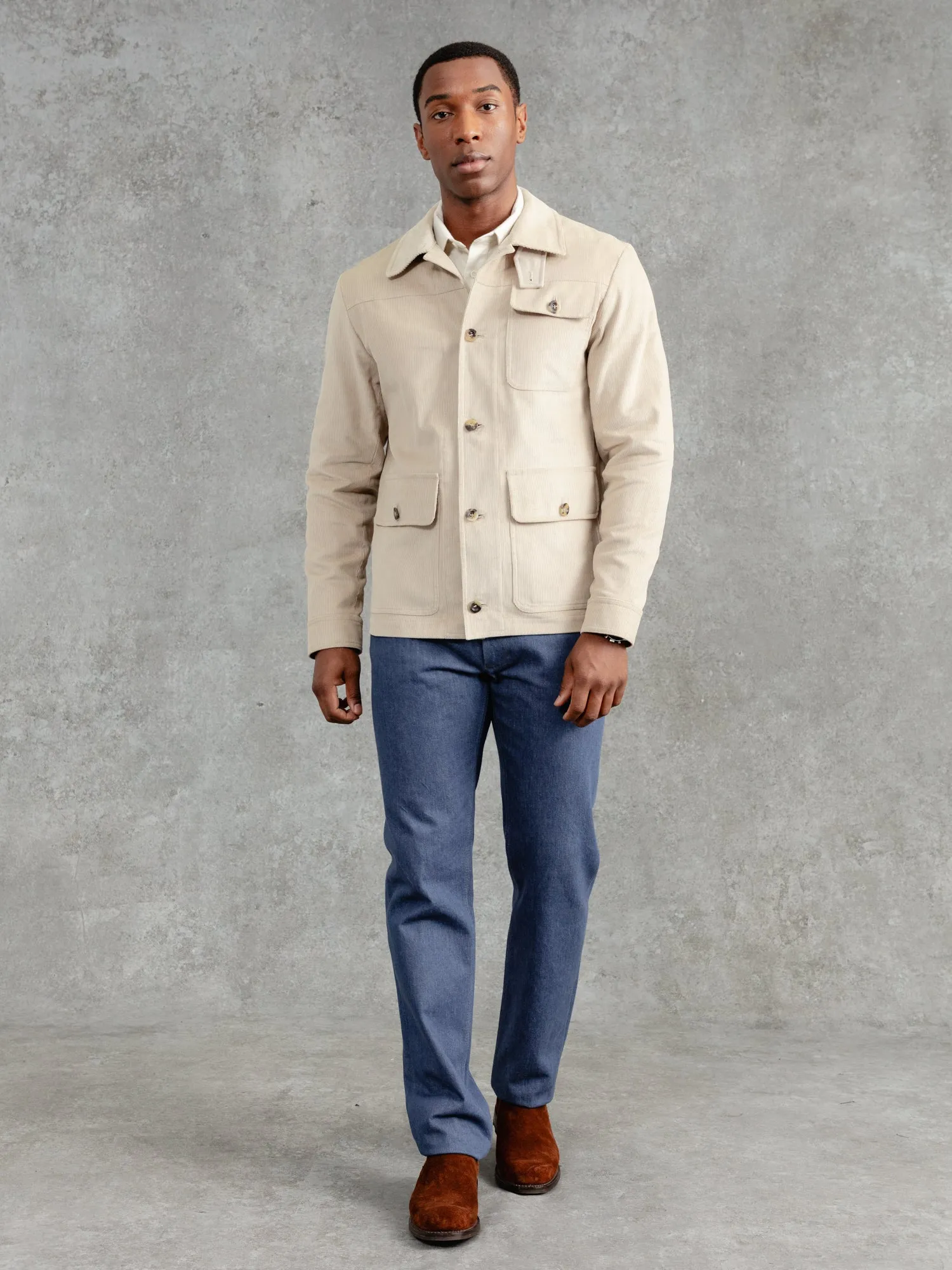 The Cord Pocket Jacket - Alabaster