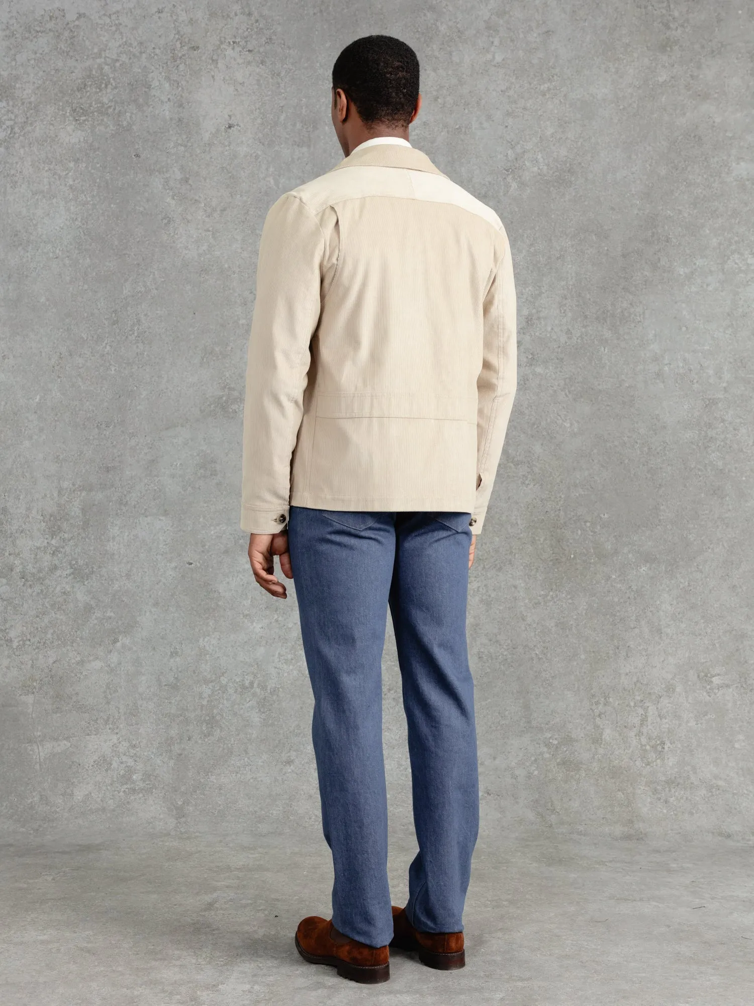 The Cord Pocket Jacket - Alabaster